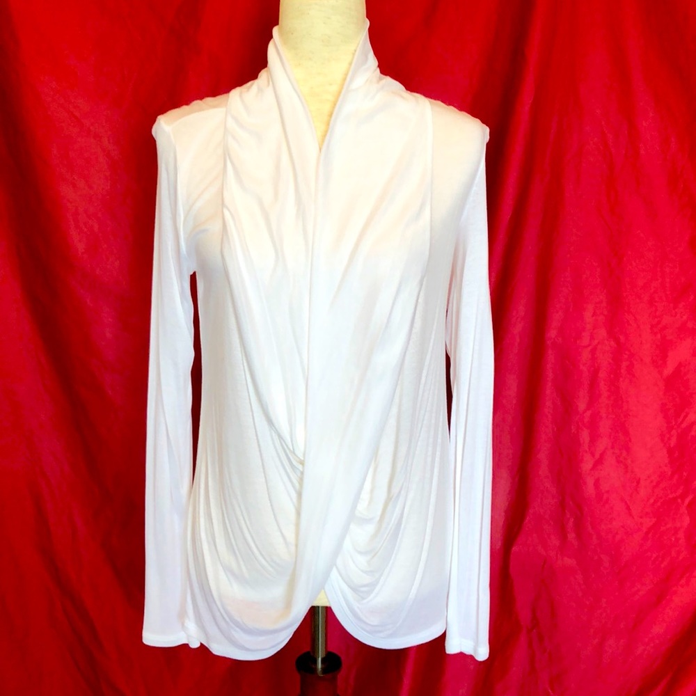 Drape Style Front Crossover Blouse - image 1